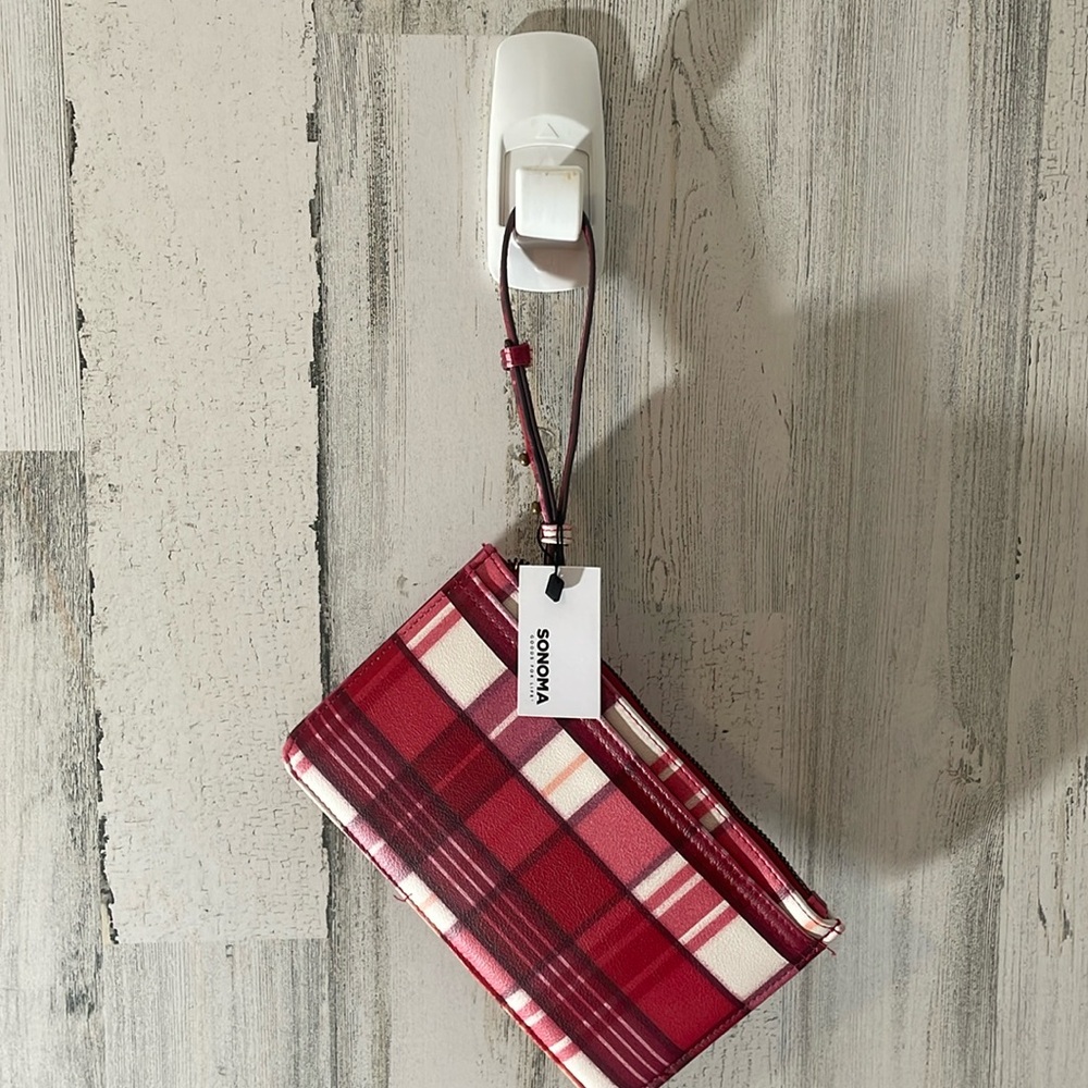 #R28 Sonoma clutch plaid purse NEW NWT wristlet